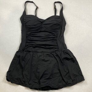 Rose Marie Reid black‎ swimsuit dress ruched